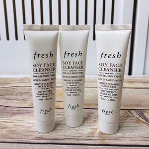 3x 20ml Fresh Soy Face Cleaser travel size